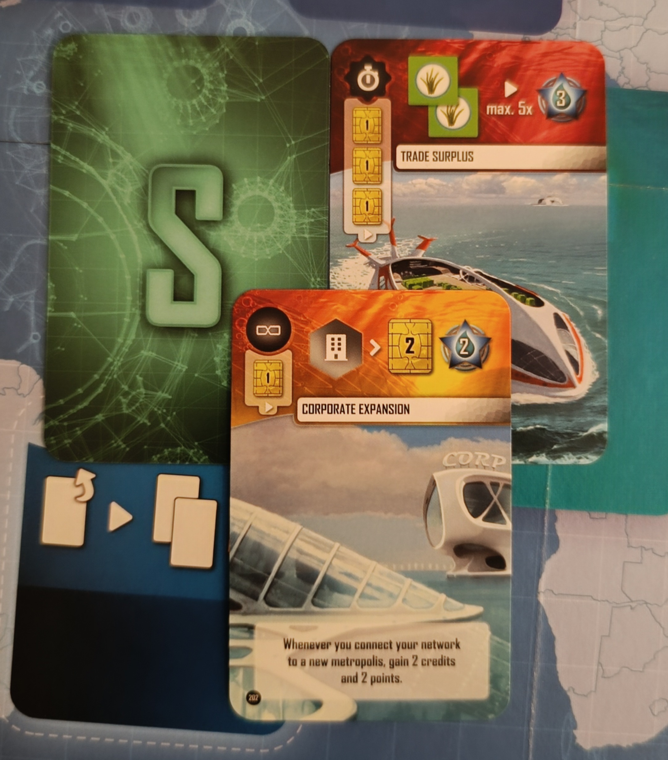 Special cards with card back and cost