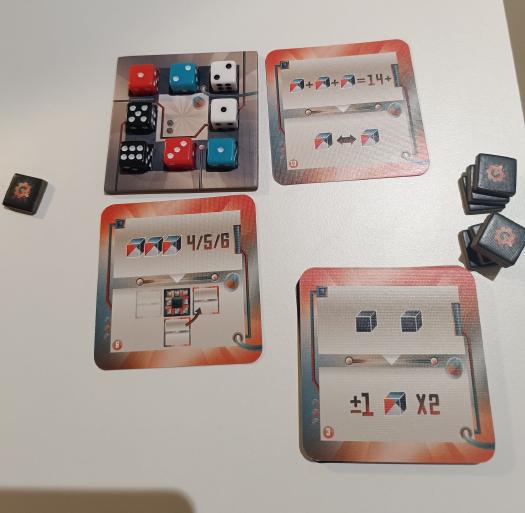 Final game state with 2 Cog cards unsolved