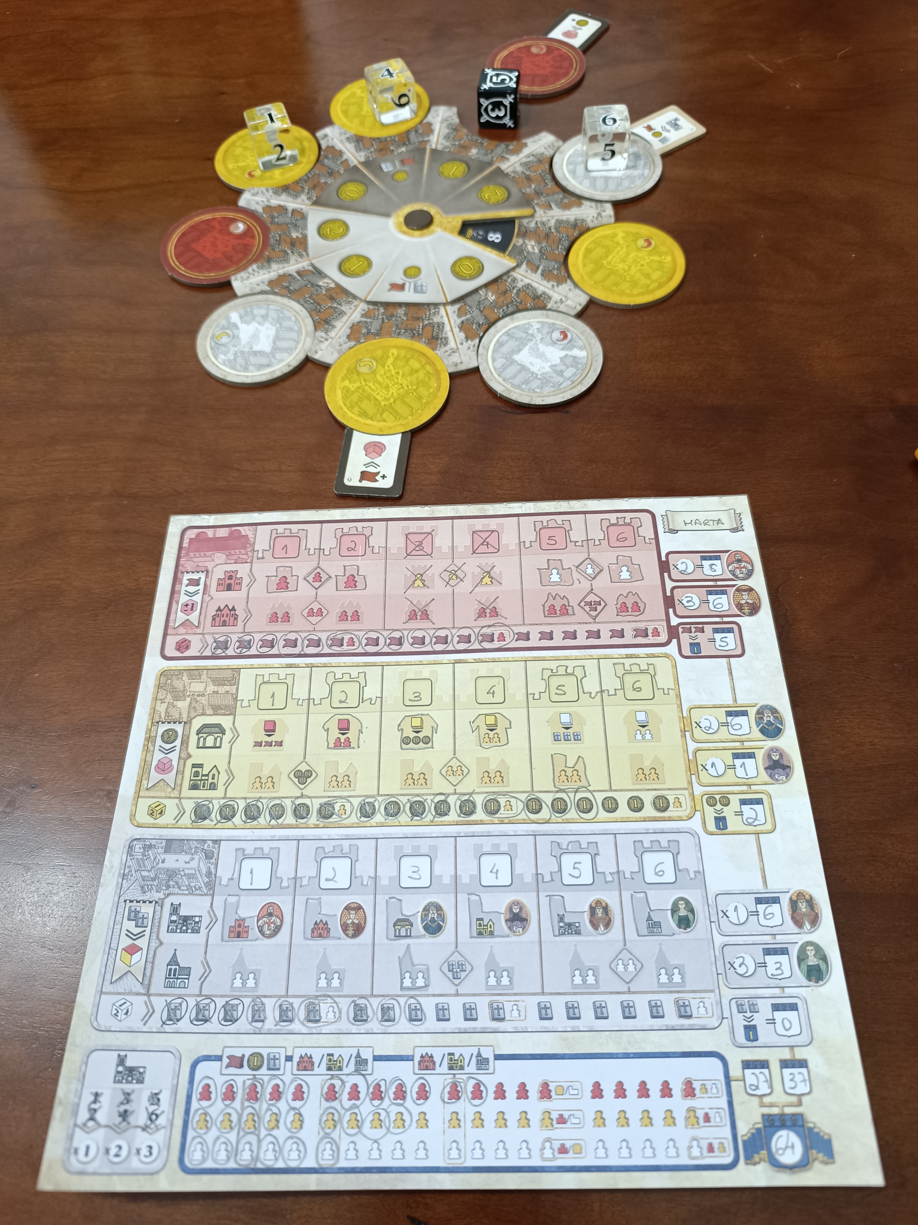 Exemple de fin de partie avec l'extension