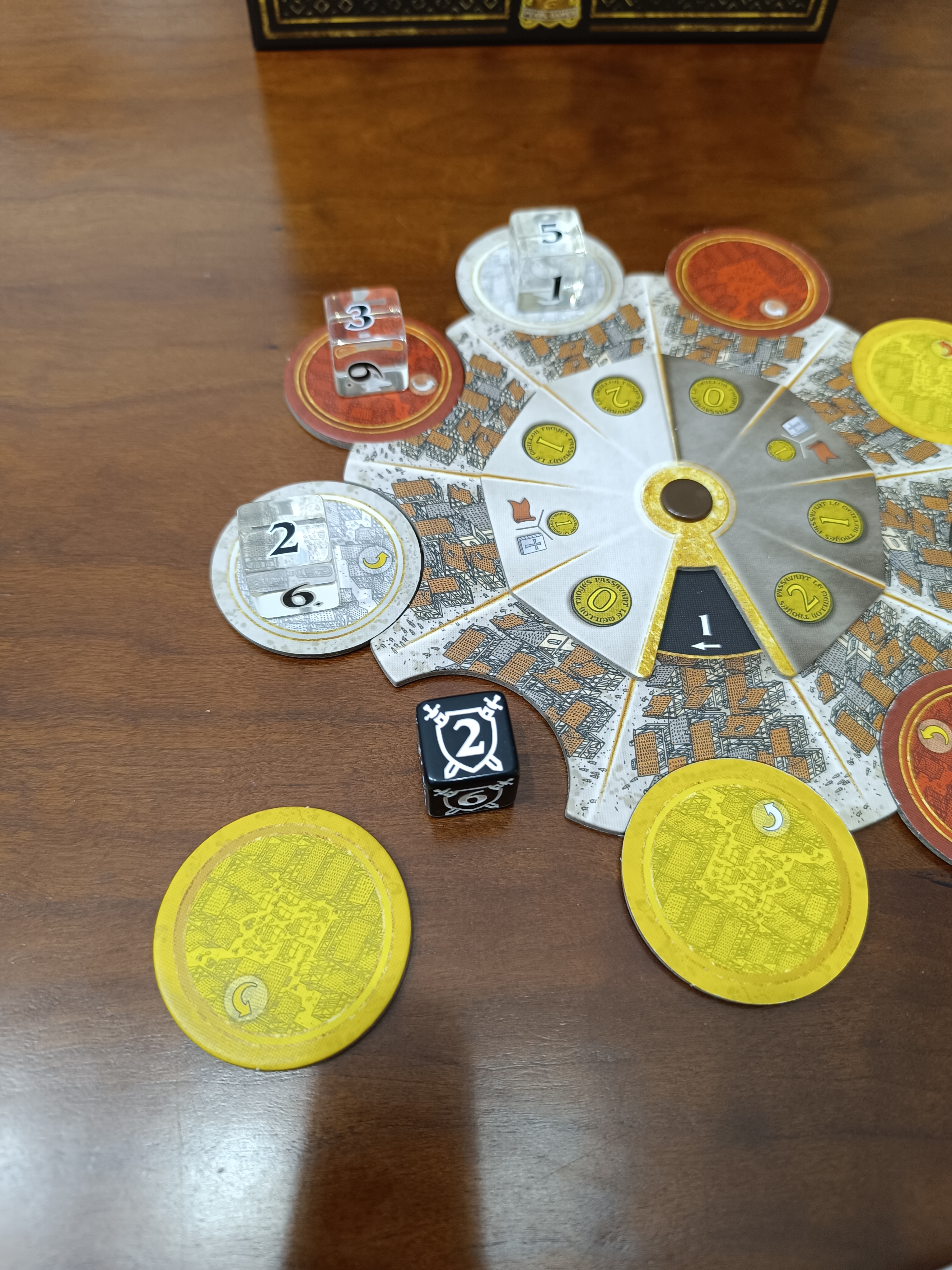 Effet du dé noir sur la molette et une Plaza détruite