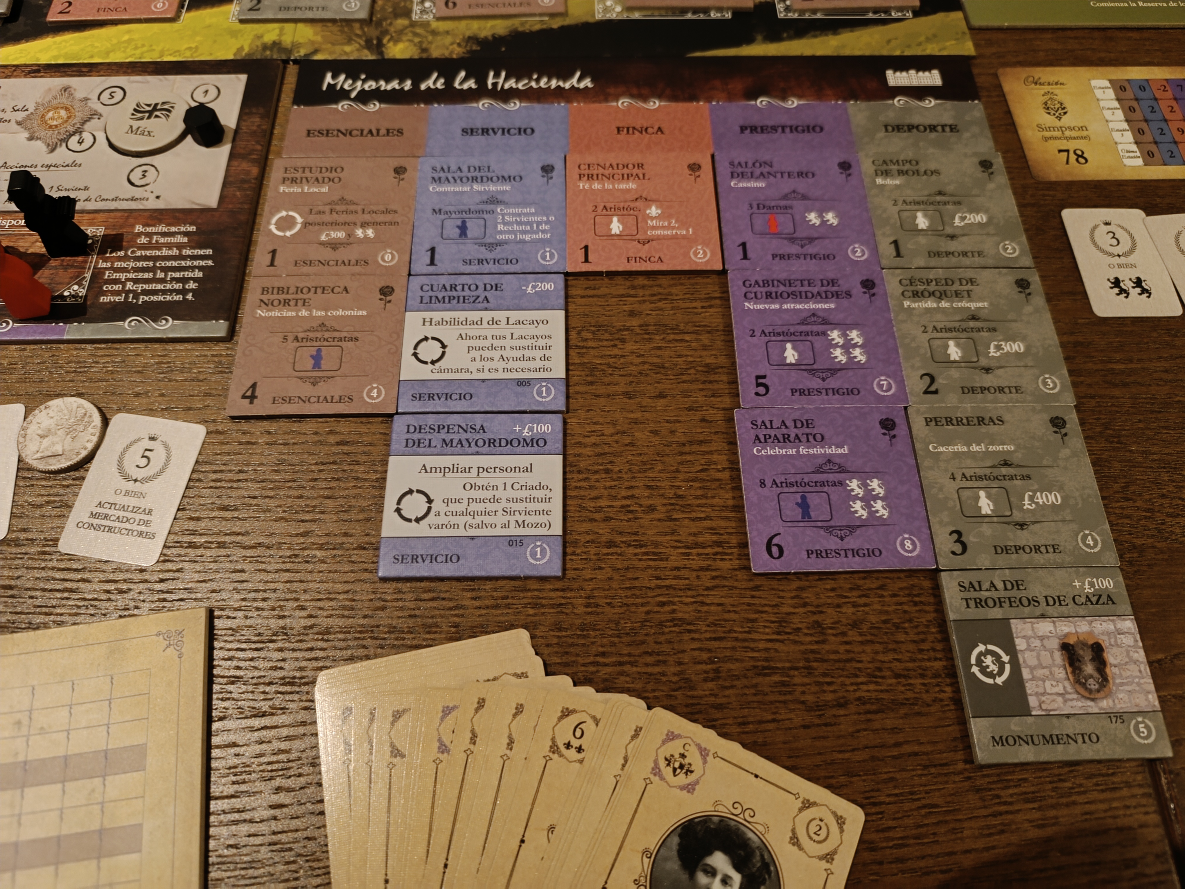 Country estate improvements at the end of the game