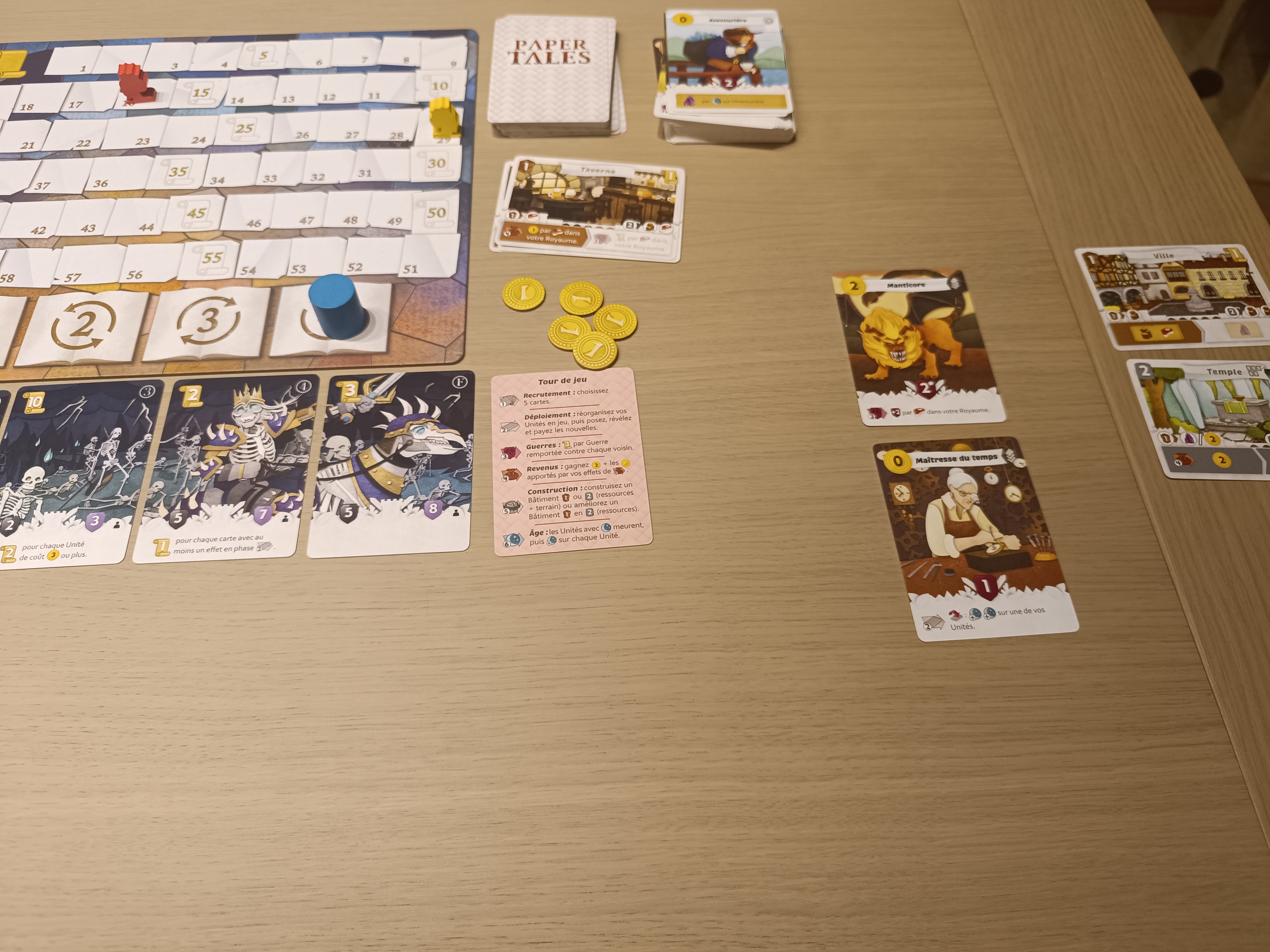 Paper Tales tableau and cards