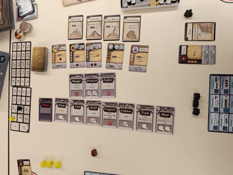 Age of Civilization cards and board
