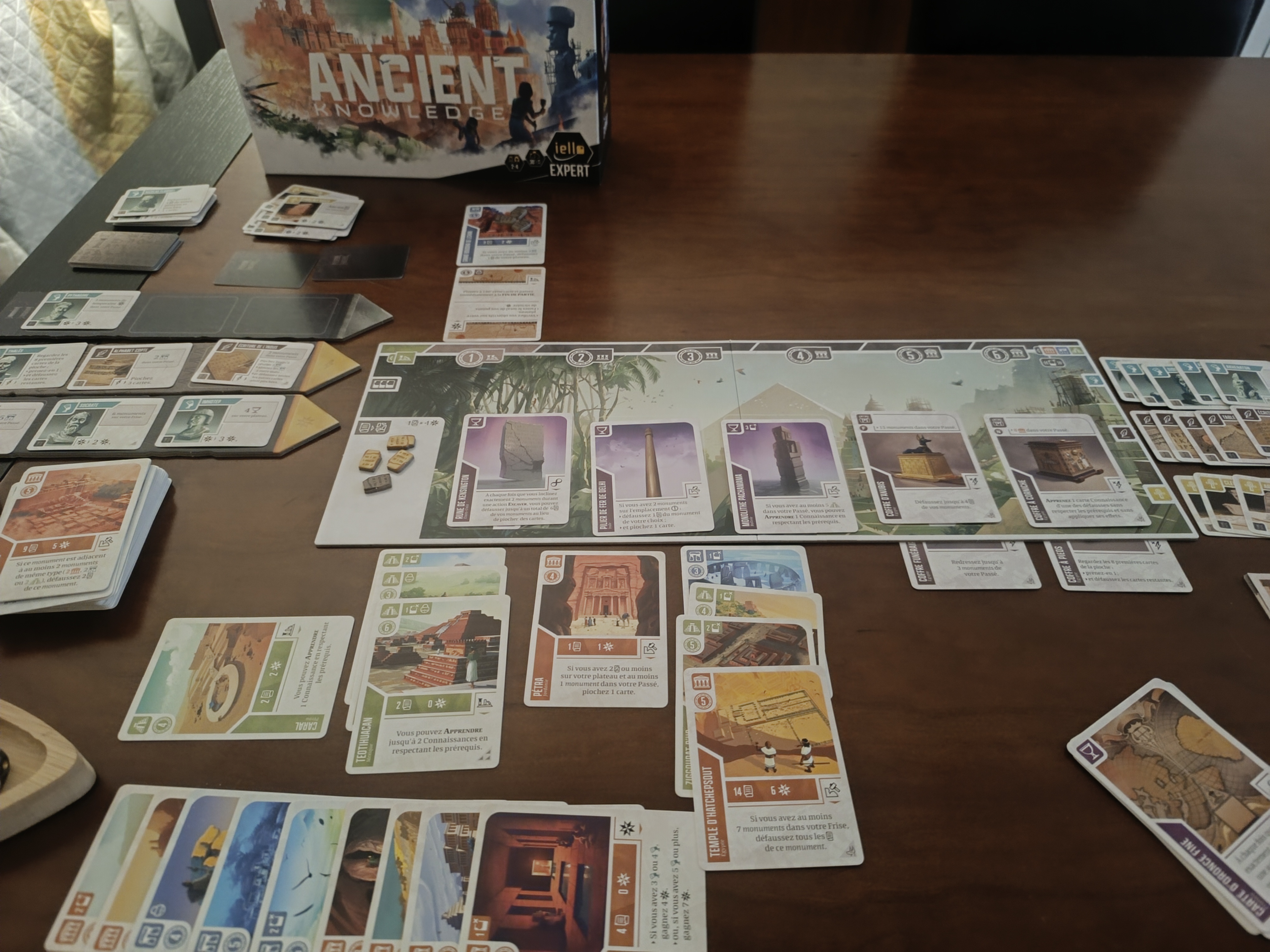 Ancient Knowledge cards and monuments