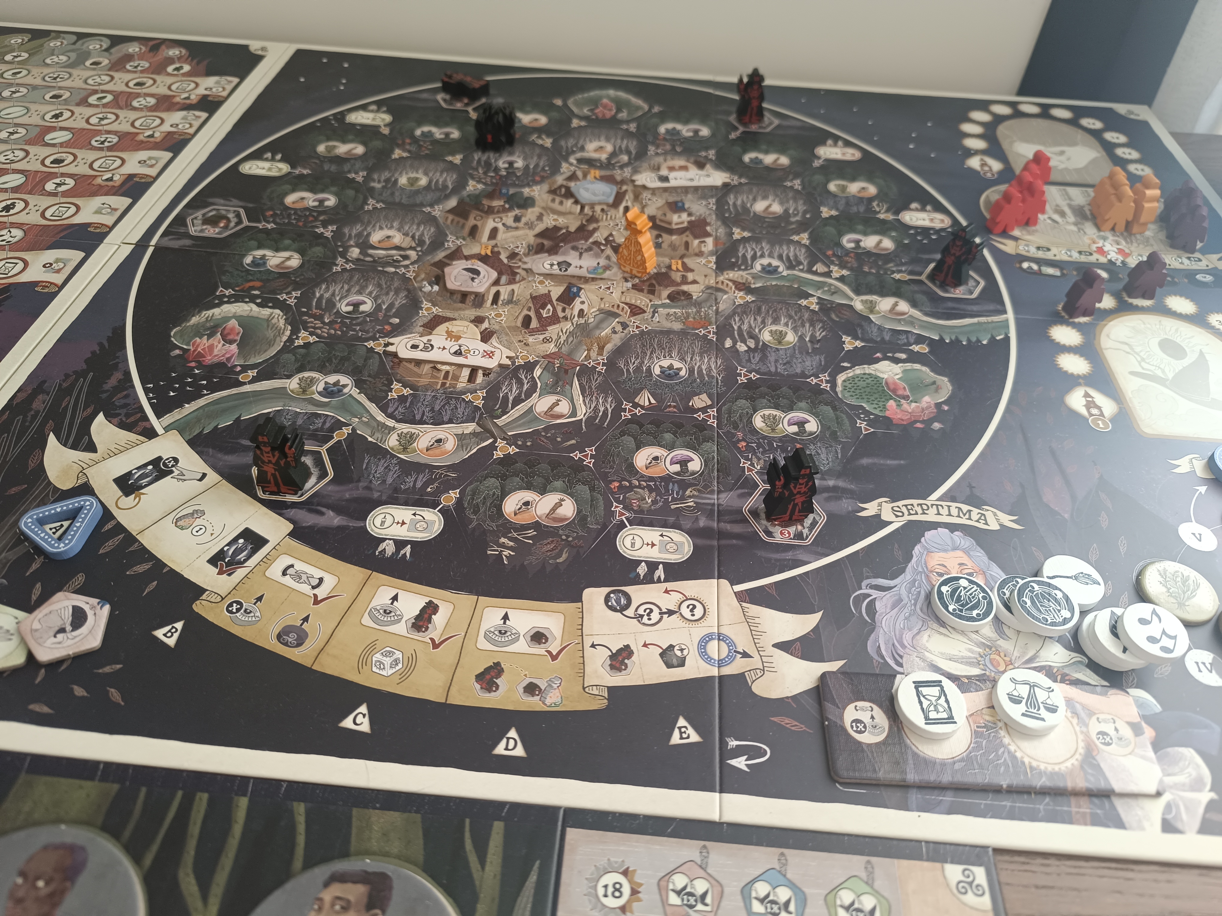 Septima Board During Play