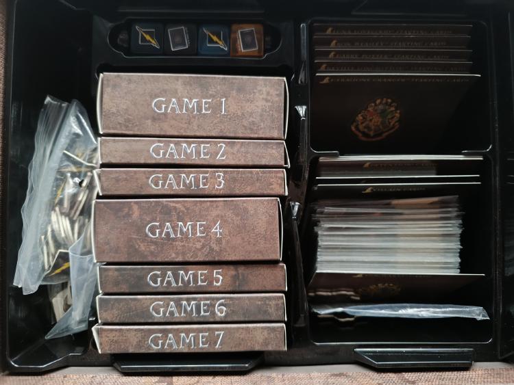 Organiser insert with Game 1 to 7 boxes