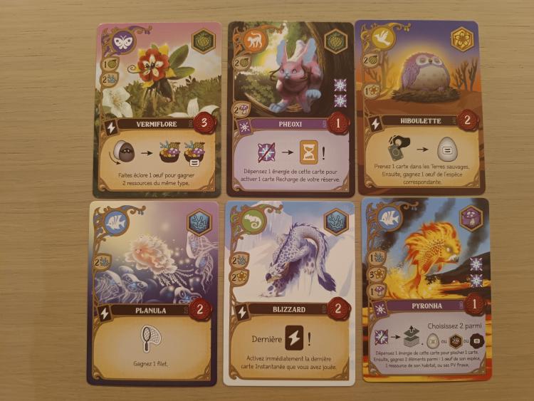 Wondrous Creatures cards showing invented creatures in bright colours